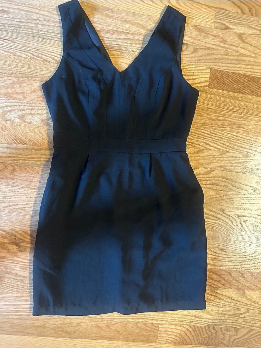 Forever 21 Black V-Neck Midi Sheath Dress